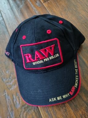 RAW Black and Red 'Official Pro Roller' Baseball Cap